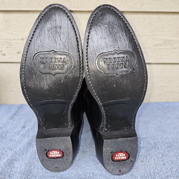 Nocona 12" Black Toga Cowboy Western Boots Size:Mens 8D /Womens 9.5D NB6000 - Picture 6 of 8